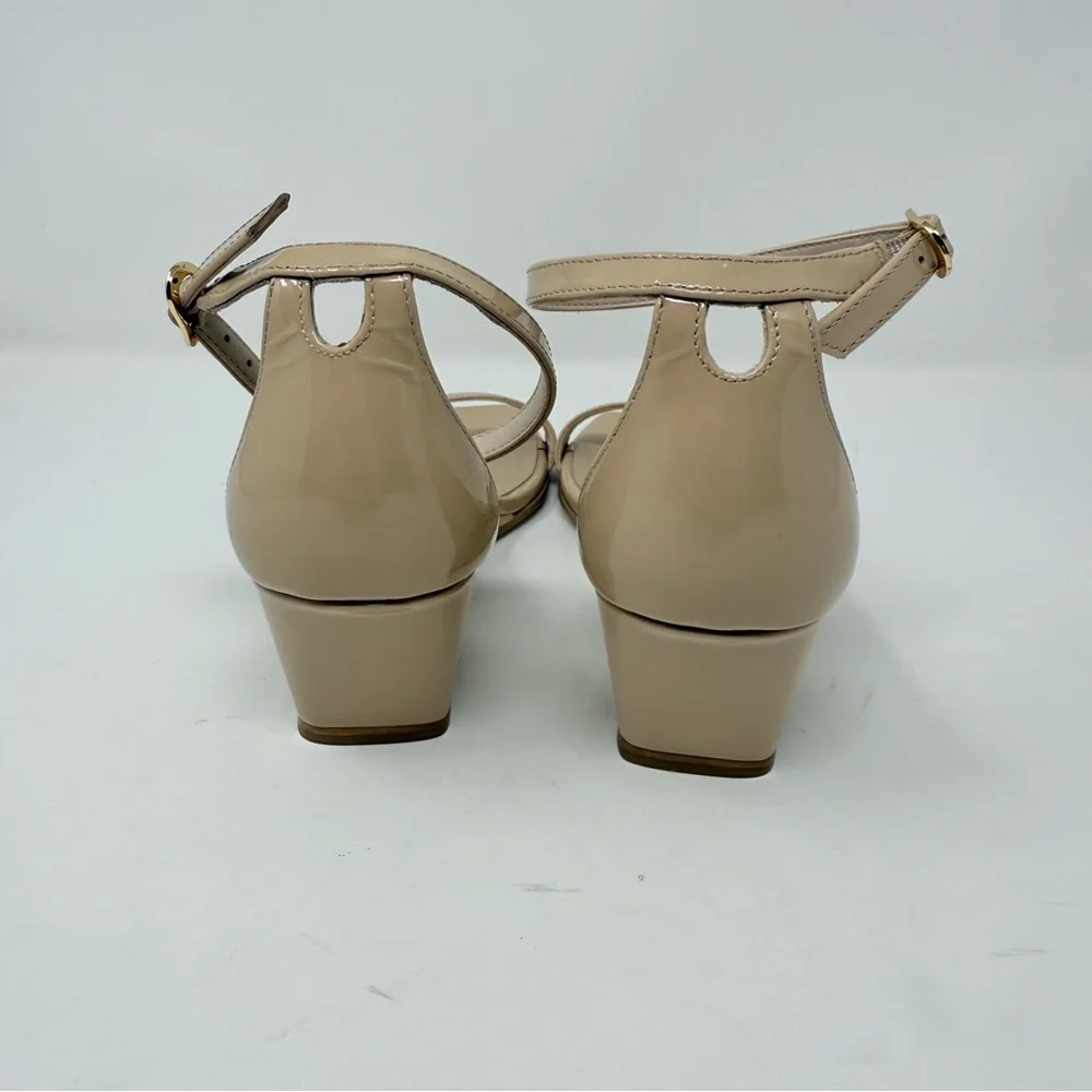 New Stuart Weitzman Nudistcurve 50 Wedge Sandal Nude Sz US 6.5 - Picture 5 of 13